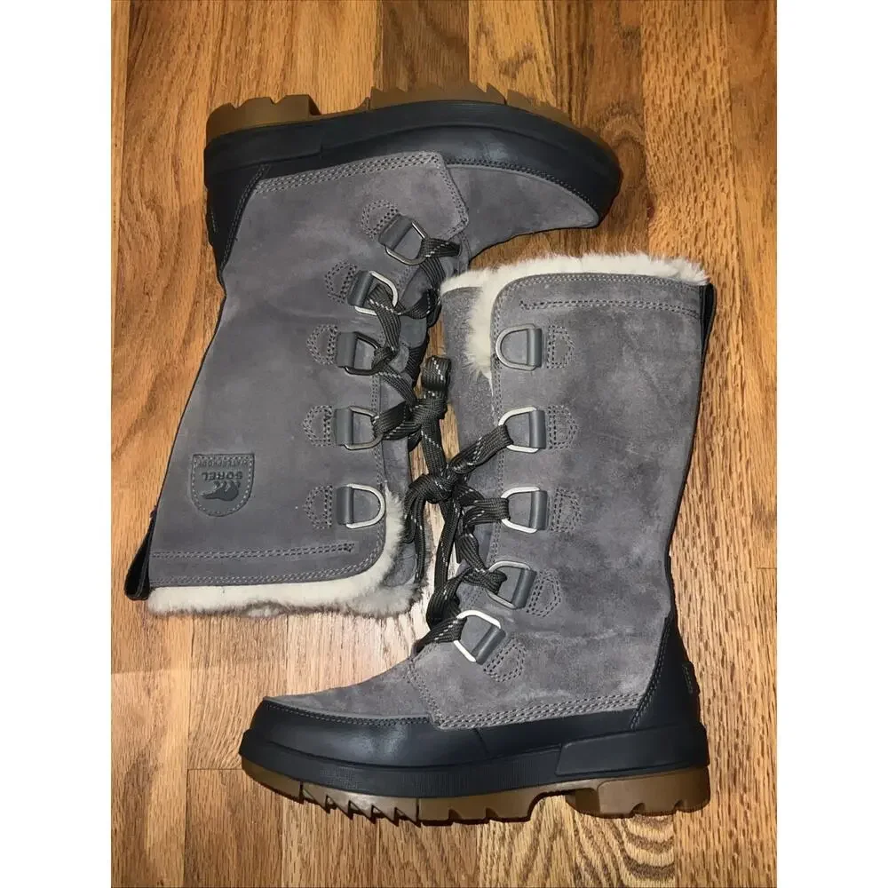 Sorel Women's Torino II Tall Snow Boot Gray Size 7 Waterproof EUC